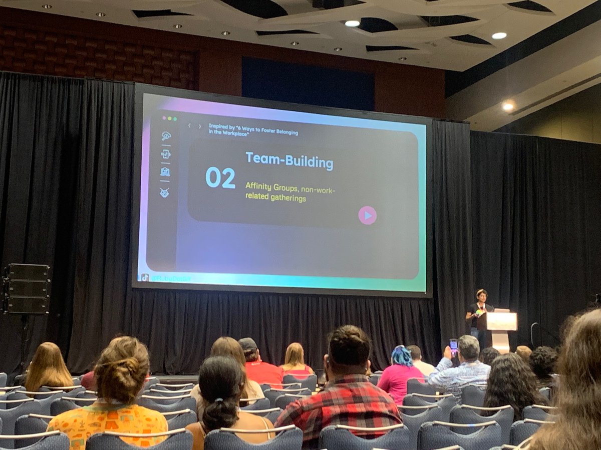 Listening to <a href="/RubyDotGif/">Ruby (Sattar) Roméu</a> discuss “BELONGING” in tech at #AllThingsOpen