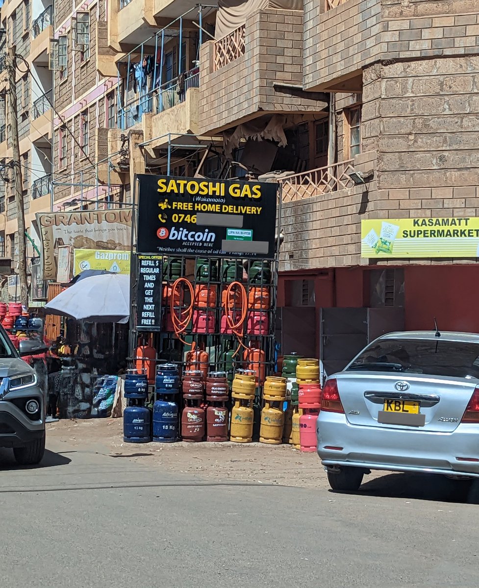 In Nairobi, Kasarani, residents can buy cooking gas with crypto currency,  Bitcoin.