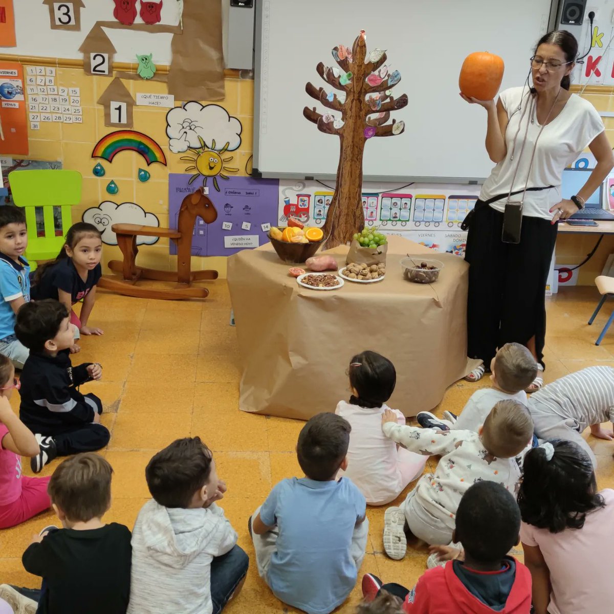 CEIPJabega's tweet photo. La semana pasada nuestras maestras de infantil nos enseñaron un montón de cosas del OTOÑO.

Qué bonito es ver la unión que tienen las tres clases de nuestros pequeños y las ganas que tienen de aprender cosas nuevas.

Os dejamos unas fotos de esta actividad tan enriquecedora 😍 https://t.co/LrQU2LPQ93