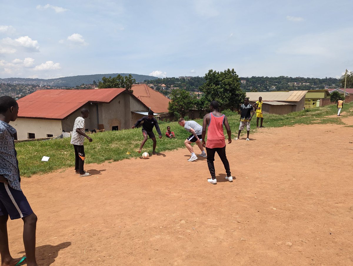 TranentFCYouth's tweet photo. Rwanda Day 2 - A visit to a church, football with local kids and helping deliver an SFA course to coaches in Kigali today @lylesdad @deanbev09 #rwandasco2022 https://t.co/x2rc5rTE40