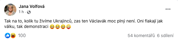 vitulrych's tweet photo. Když neustále hledáš nějakého nepřítele, protože nemáš žádný jiný program. Čeho je ta paní teď předsedkyní, Bloku proti Ukrajině? #chudak #xenofob #janavolfova https://t.co/xqGhU0TD44