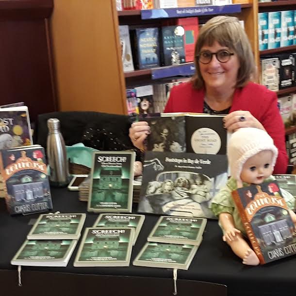 Wonderful to meet @CharisCotter who is such an inspiring Newfoundland children's writer.  Got The Ghost Road signed - it's one of my favs! #IReadCanadian #CanadianChildrensBooks #MGLit #Newfoundlandwriters