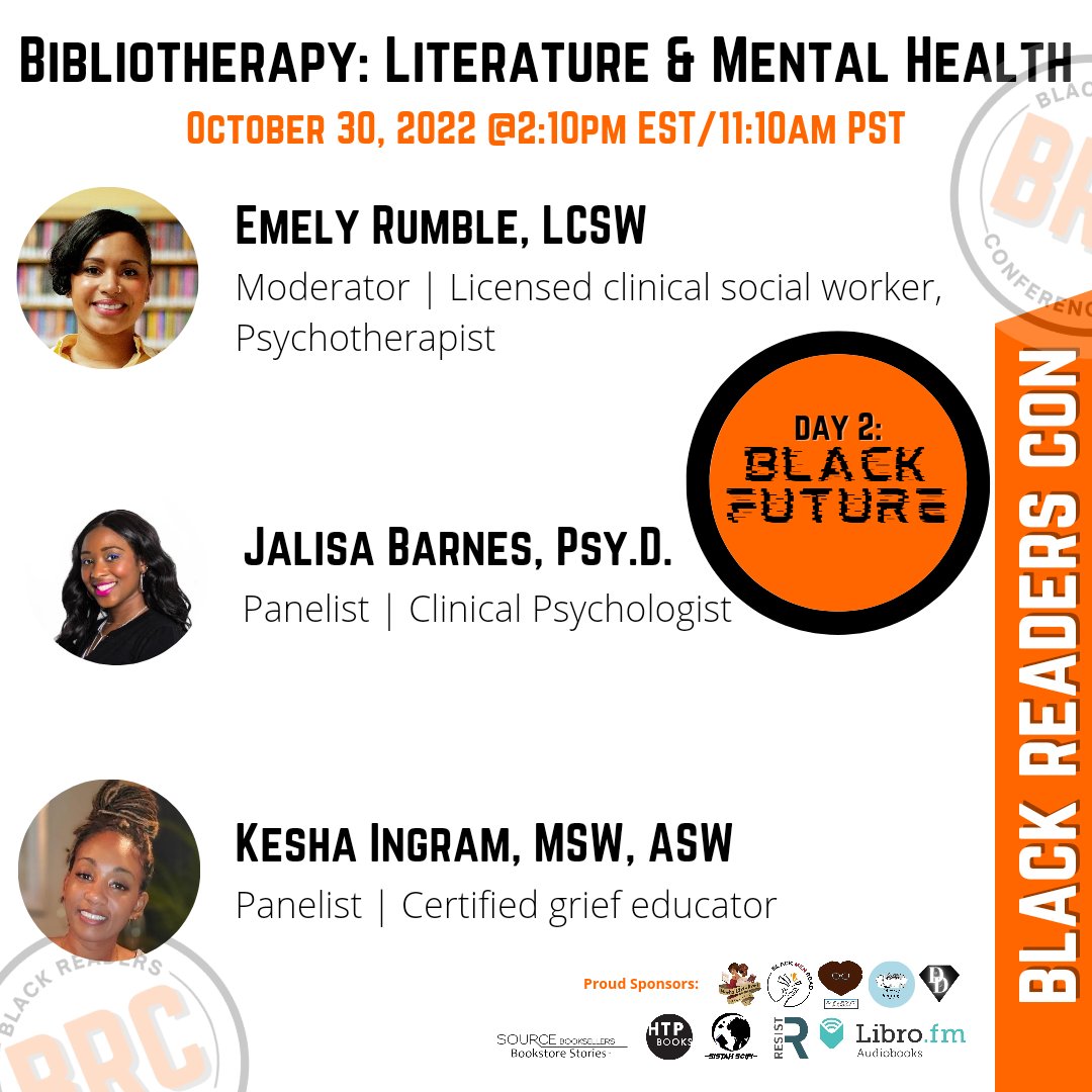 BlackReadersCon's tweet photo. We have 2 amazing sessions happening right now. Which session are you in? What are you learning? #BlackReadersCon2022 #poetry #bibliotherapy #BlackReadersCon #brc22 #BRC https://t.co/B4H3nDUd5j
