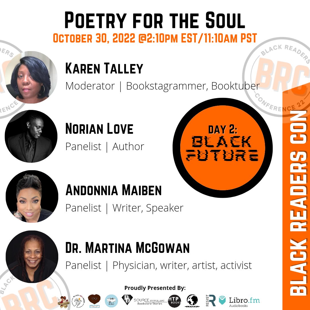 We have 2 amazing sessions happening right now. Which session are you in? What are you learning? #BlackReadersCon2022 #poetry #bibliotherapy #BlackReadersCon #brc22 #BRC