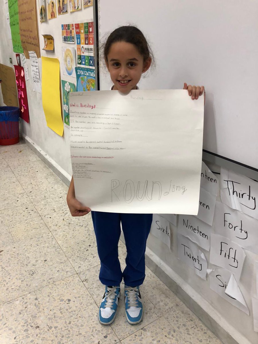 RHHS_Elementary's tweet photo. Thumbs up 👍 to Souad Zeidan for presenting her project about rounding and Karim Hanoush for using mind maps to show his understandings #BE5A #self_initiated #agency #communicators @RHHS_Saida https://t.co/glfQJZdYZv