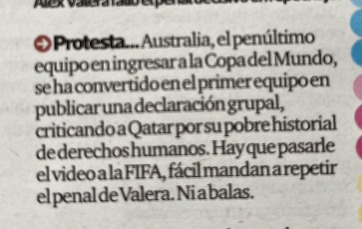 JlavendanoMe's tweet photo. Eso es todo lo q ⁦@elcomercio_peru⁩ tiene que decir sobre la actitud ejemplar del equipo australiano? https://t.co/dmX1YyBnsR