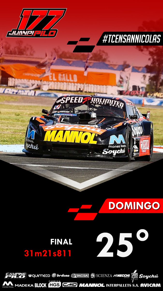 #TCenSanNicolas #TCPista 👉 Final enredada que nos deja en el P25. 

Termina un fin de semana en el que estábamos para cerrarlo de otra manera. Nos toca seguir trabajando para volver mas fuertes!

📸 <a href="/DamianBarisch/">Damian Barischpolski</a>