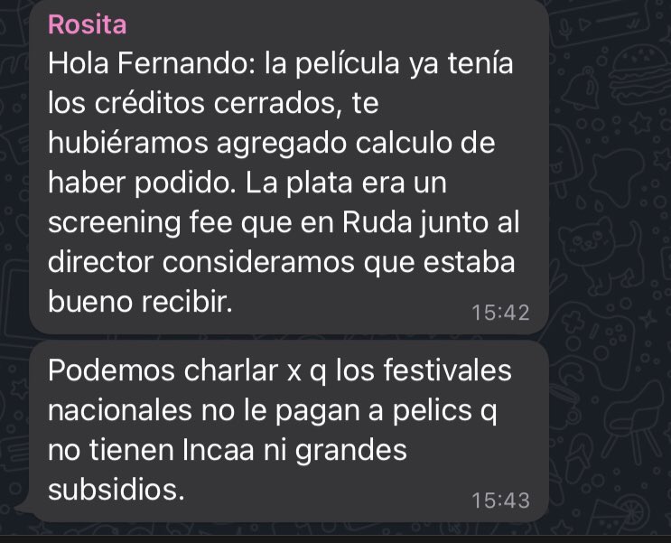 Frutacine's tweet photo. @FernandoMartnPe Holis (?) acerco el comentario de Rosa que no tiene twiter y me pidió el favor…
#nomatenalmensajero https://t.co/x0jojZu0gG