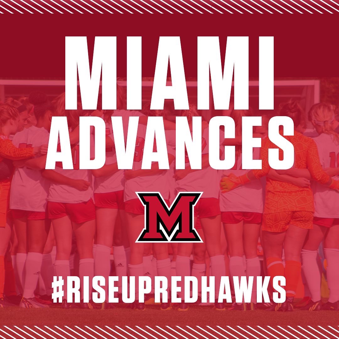 MiamiOH_Soccer's tweet photo. MIAMI WINS AND ADVANCES!!!

Goal by Taylor Hamlett gives Miami the win!! We are back in action in the MAC Semifinals this Thursday in Buffalo!!! 

#RiseUpRedHawks https://t.co/3kci7hrofr