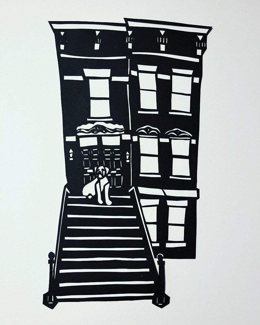 New house silhouette! This one is a two flat in Lincoln Park in Chicago. I love that the doggo is on the stoop. 🏠 #customhomeportrait #chicagoartist #chicagoillustrator #chicagosilhouette #chicagohome #chicagohouse #chicagotwoflat #silhouette #makersgonnamake #dogsonporches