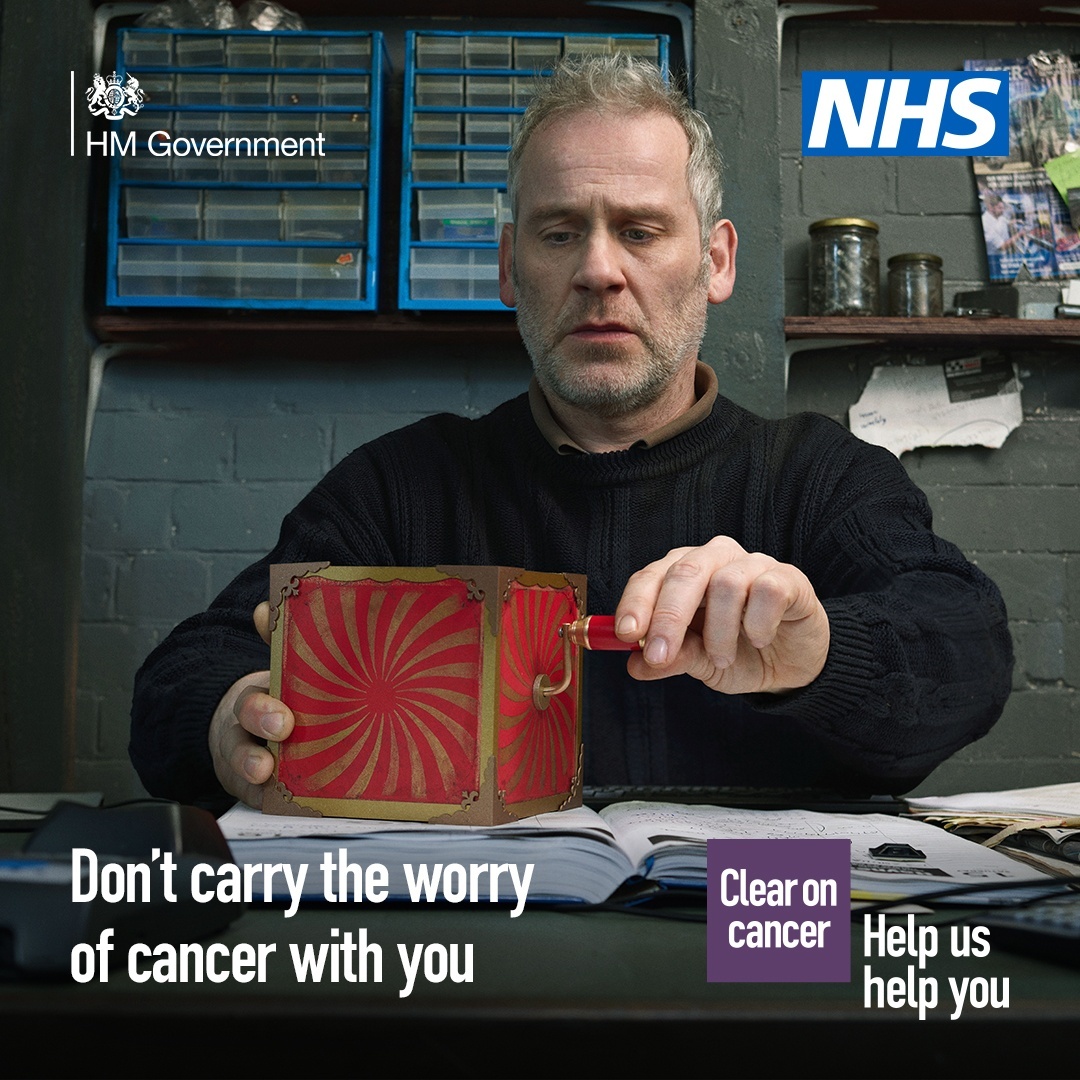 If something in your body doesn’t feel right, don’t carry the worry of cancer with you. Tests could put your mind at rest. Until you find out, you can’t rule it out. Contact your GP practice. orlo.uk/eEMP1