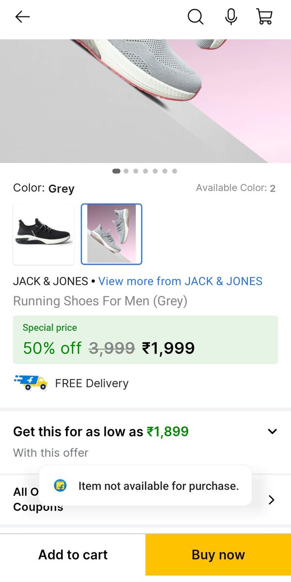 SillyBoyHBK's tweet photo. Dear @Flipkart why i can't buy this item? @flipkartsupport here's the link of the product Take a look at this JACK &amp; JONES Running Shoes For Men on Flipkart
https://t.co/08YudVFmrI https://t.co/tLlzo6vpuZ