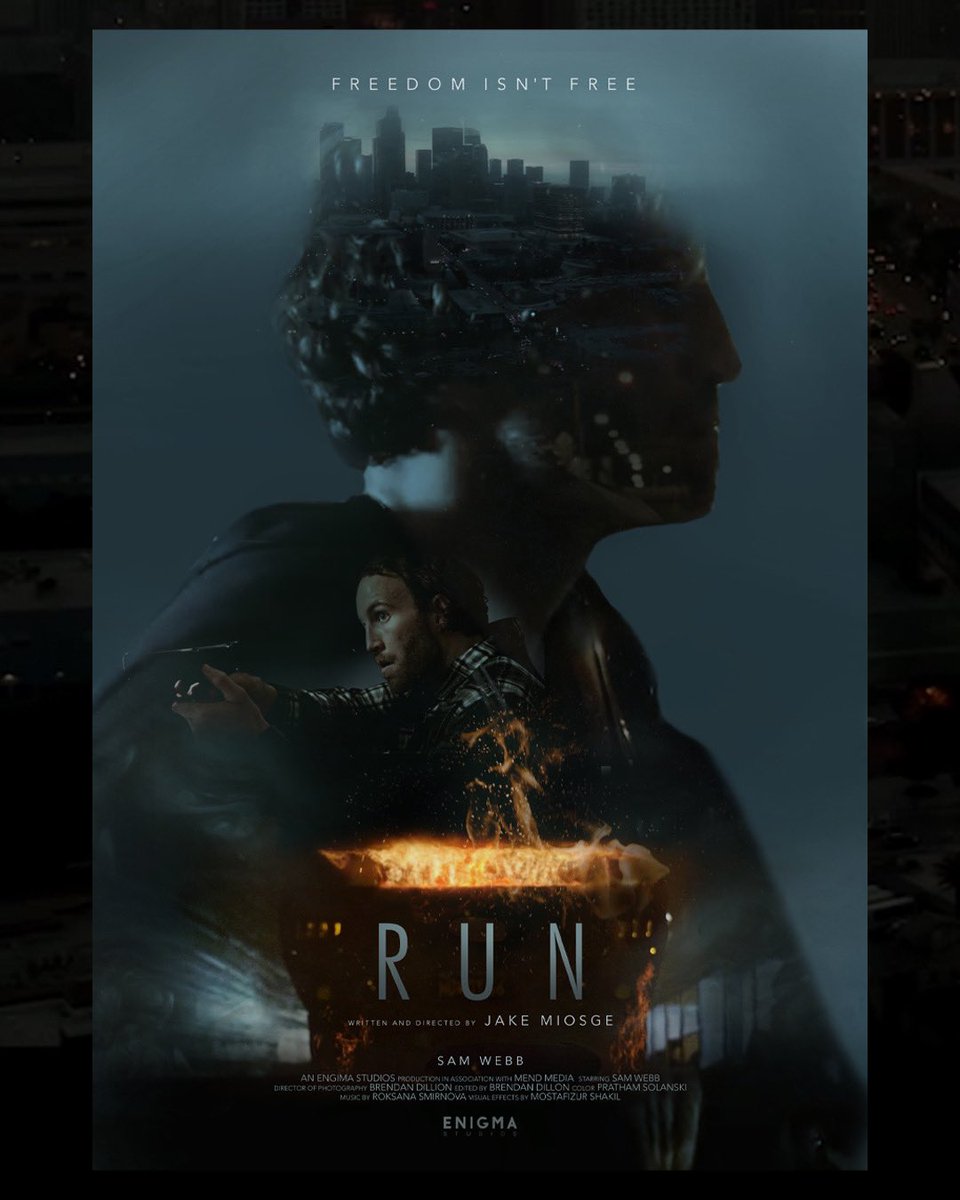 I’m so excited to show you all the poster to our new film, ‘RUN’—part of a psychological thriller series that <a href="/miosge_jake/">Jake Miosge</a> <a href="/brennadillonau/">BRabbit</a> and I created. 

Cannot wait for you all to watch it and dive into the world of Kane who I get the honour of playing. 🎥 🎞️