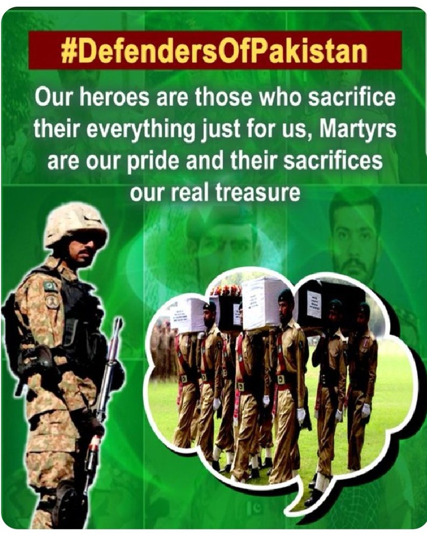Murtaza92114086's tweet photo. پاک فوج نے ملکی دفاع کے لیے اپنی جانوں کے نذرانے پیش کیے  ہیں.مادر وطن کے لیے اپنی جانیں قربان کرنے کے لیے تیار ہیں۔
#PakArmy
#NationStandWithArmy https://t.co/QsJgNkyQte