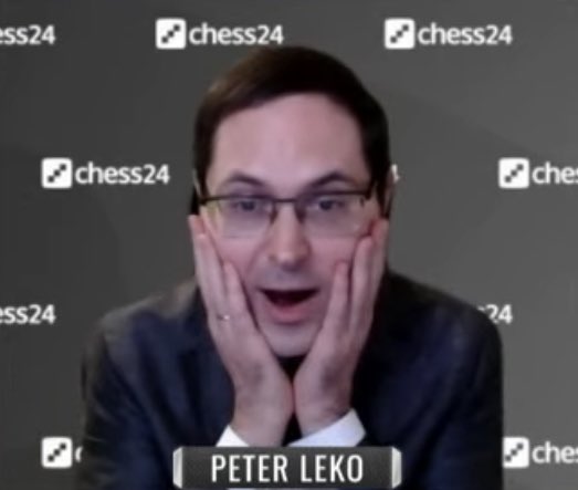 enigmaamachine's tweet photo. Best chess commentator everrr!!!! 

#LekoSupremacy
#FischerRandom 

@chess24com https://t.co/m67oO3FUuR
