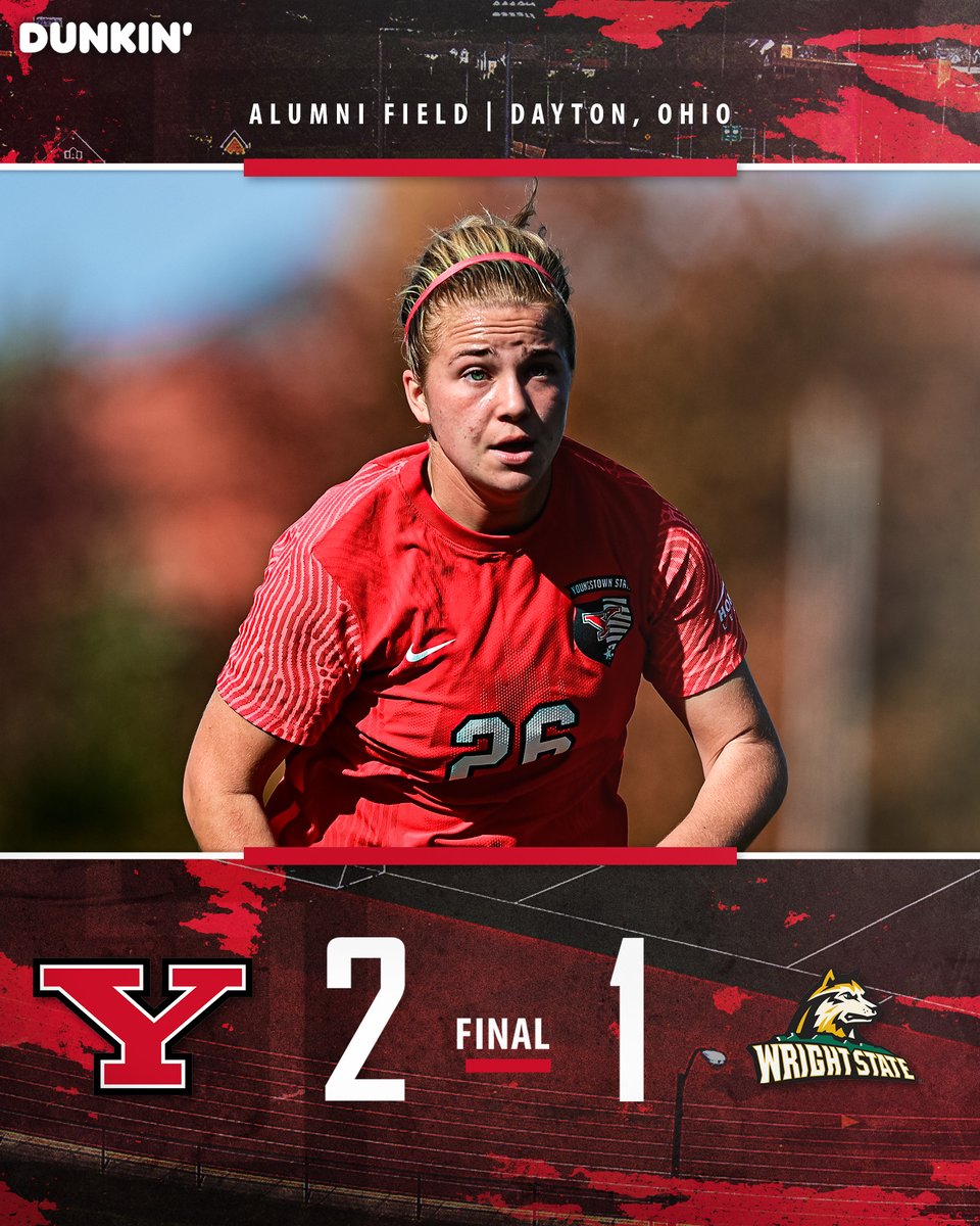PENGUINS WWWIN!!!!!

YSU 2
WSU 1

Penguins advance to the #HLWSOC semifinals for the first time in program history.

Taylor Berry scored a pair of goals and Brooklynn Kirkpatrick recorded six saves.

YSU also ties the school record for wins in a season with 8.

#GoGuins
