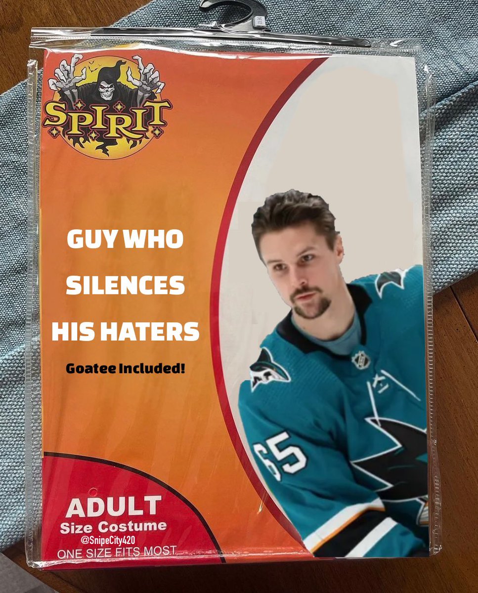 SnipeCity420's tweet photo. You guys!!! I’m actually super excited for my Halloween costume this year! #SJSharks https://t.co/OWuqpB3vzj