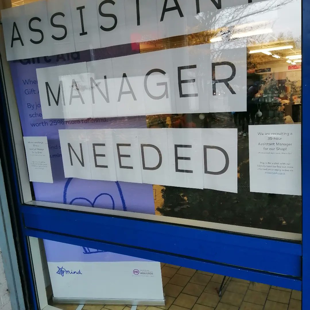 Here at Mind longton we are in need of an assistant manager to join our team in a 35 hour position. Job details at mind.co.uk and search retail vacancies to apply #longtonmindshop #assistantmanager #vacancy #charityshop #mentalhealth #longton #mymindshop