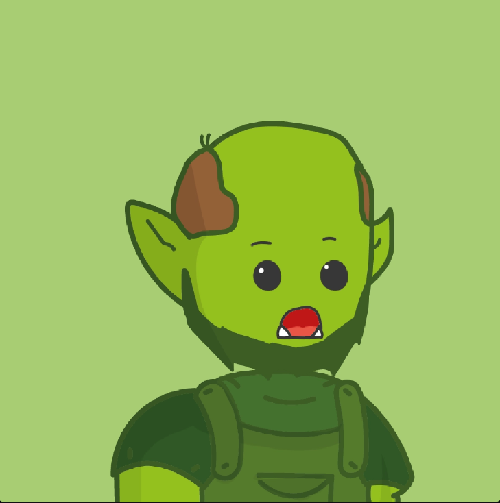 Missed the mint but this farmer on the floor was too tempting! 

Do orcs follow each other? 

<a href="/cutedumborcs/">Cute Dumb Orcs 💚</a> #CNFTCommunity #CNFTProject #CNFTCollection #CNFT