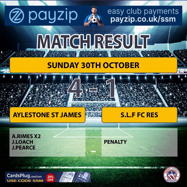 Great result this morning to get us back to winning ways, with an impressive 4-1 victory. Goals from:
Jack ⚽️
Jay ⚽️
<a href="/Rimesy91/">Adam Rimes</a> ⚽️⚽️

MOTM: Jack for his goal and tireless effort on the wing 👏🎖