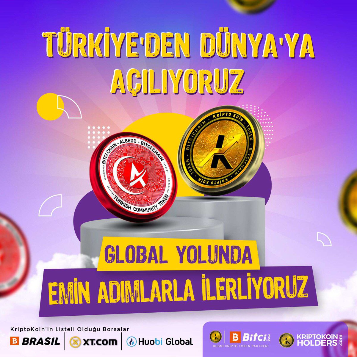 KriptoKoin Albedo
Kenetlenmiş bir topluluk ile dünyaya sesimizi duyurmaya hazırız.
@sonerdemir77 
<a href="/Gate_Turkiye/">Gate Türkiye 🇹🇷</a> 
<a href="/HuobiTurkiye/">Foody</a> 
<a href="/krakenfx/">Kraken</a> 
<a href="/MEXC_TR/">EDIS</a> 
<a href="/OkxTurkiye/">OKX TR</a> 
<a href="/KuCoinTurkey/">KuCoinTR</a>