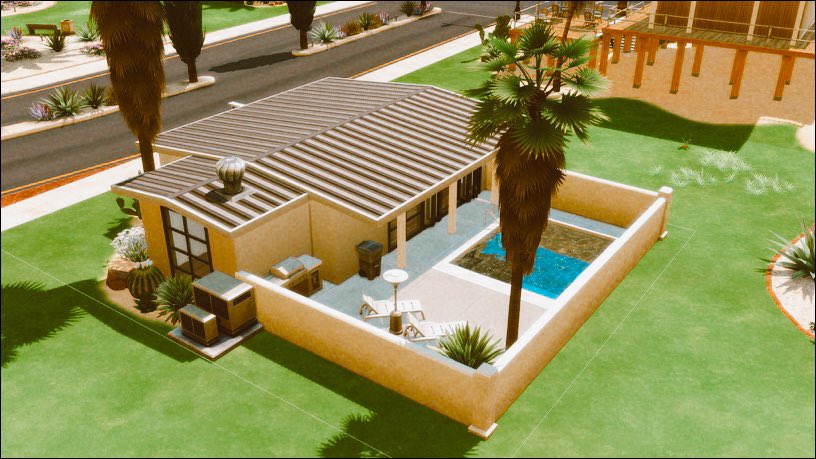 One of the few starter homes for your sims to move into, in my version of Oasis Springs😍☀️🌴 So excited for the finished product 😊 #TheSims4 <a href="/TheSims/">The Sims</a> #ShowUsYourBuilds