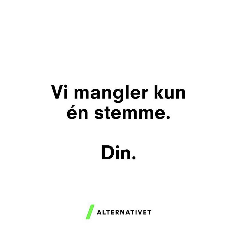 Vær med 💚✊

<a href="/alternativet_/">Alternativet</a> 

#dkpol