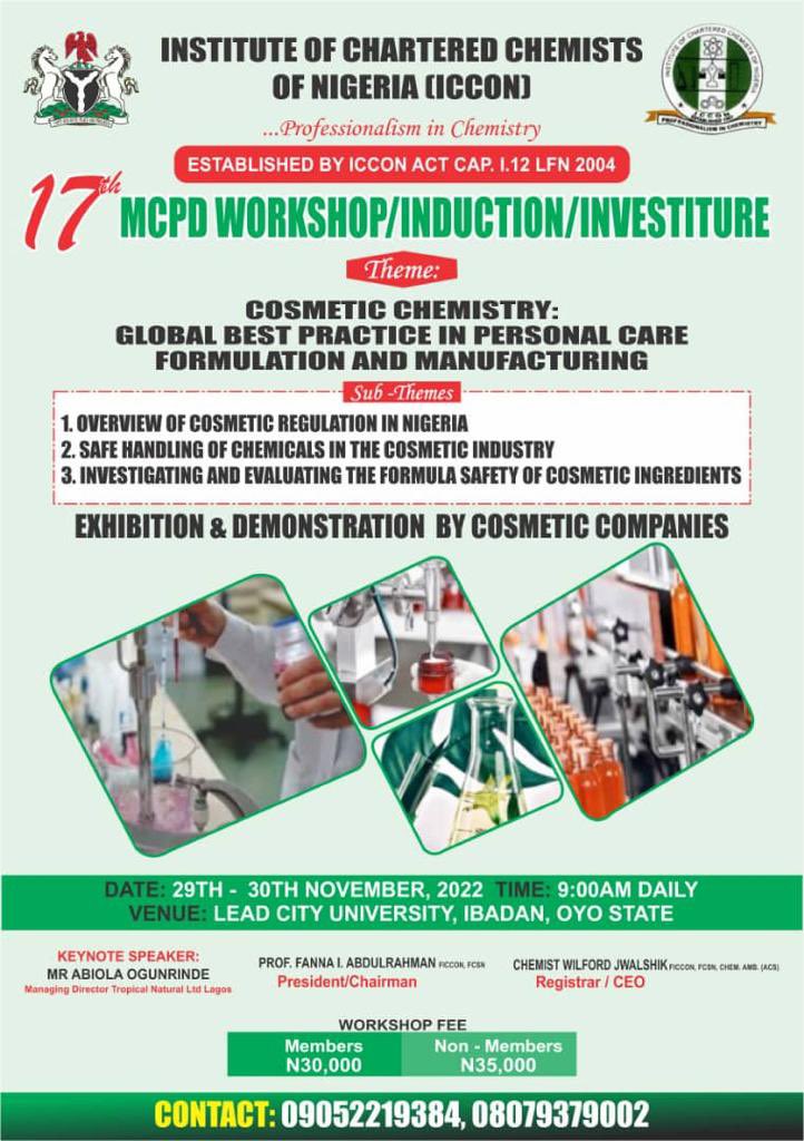 Institute Of Chartered Chemists Of Nigeria tweet media