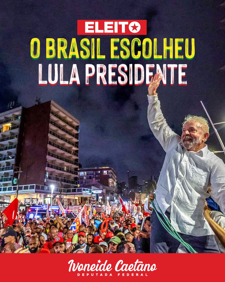ivoneidecaetano's tweet photo. A esperança venceu o ódio, Lula é presidente do Brasil 🇧🇷 novamente!👏🏼
#AgoraÉSó13 #Lula13 #Jeronimo13 #JeronimoGovernador #LulaPresidente https://t.co/oVTRpJYp5U