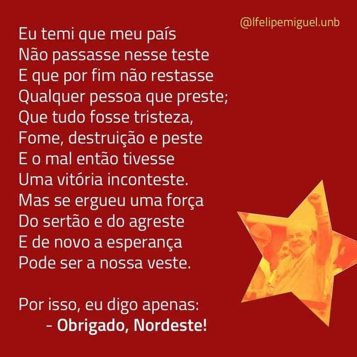 O nordeste salvou o Brasil!!! Orgulho de ser nordestina!