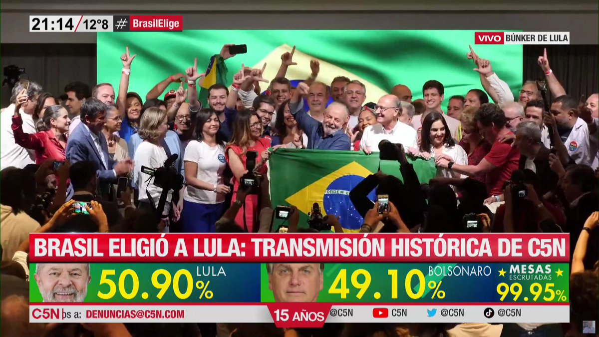🎙️ <a href="/LulaOficial/">Lula</a>: "Llegamos al final de una de las elecciones más importantes de nuestra historia, una elección que enfrentó a dos proyectos opuestos de país", en su primer discurso como Presidente electo. 

📺[VIVO] bit.ly/C5NENVIVO24HS