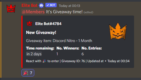 EliteGamingCM's tweet photo. Discord Nitro - 1 Month Giveaway! 🎁

How to enter: Join the Discord server and react to the embed in the giveaway channel!
Invite: https://t.co/kAJlbAw366

Will be doing a few more of these this/next week 😎 https://t.co/IdYpQ2mWWE