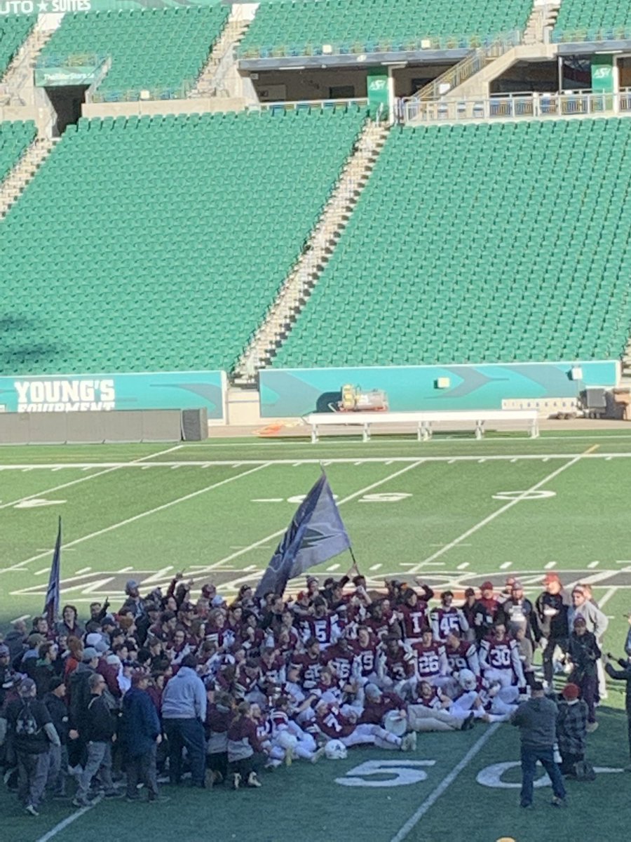 Congratulations to the <a href="/reginathunder/">Regina Thunder</a> for winning the PFC Championship. My son Nick plays on the O-line which won the battle of the line of scrimmage today - key to any win!