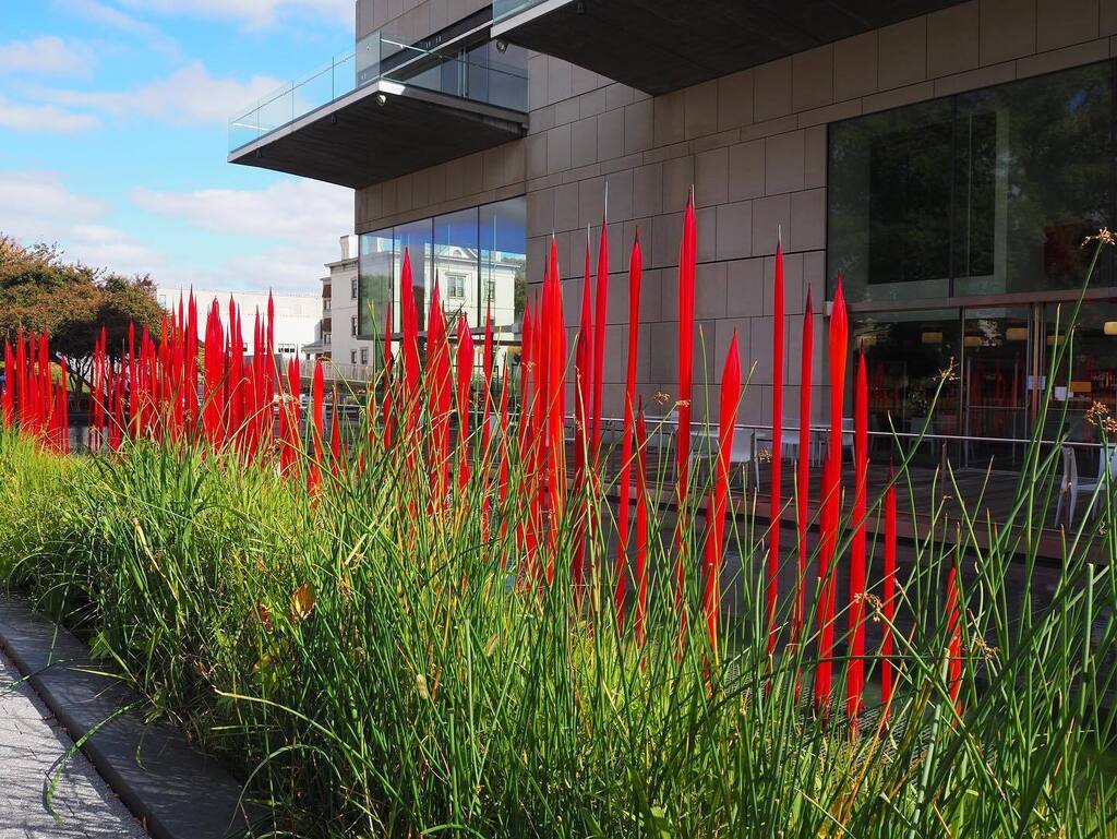 TravelGalCFC's tweet photo. Loved the “reeds” at the @vmfamuseum. Reminded me of the botanical garden visit with @yukidumaresq in New York a few years back. 

#richmond #vmfa #sculpture #glass #chihuly #virginia #artmuseum #sculpturegarden #richmondva #travel #getoutside #art https://t.co/reMO1qOgyu https://t.co/l8qYVSwsKH