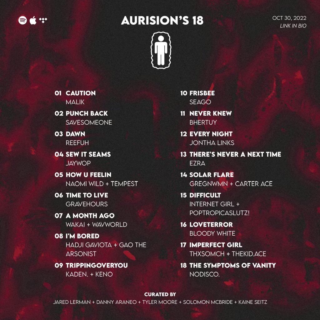 Aurisi0n's tweet image. Happy Sunday! Our 58th installment of "Aurision's 18" is now live &amp;amp; updated! This week we bring you another 18 of our favorite new songs that we felt you needed to hear!
•
Hit the link in our bio to listen to this weeks lineup + follow to stay updated each week!