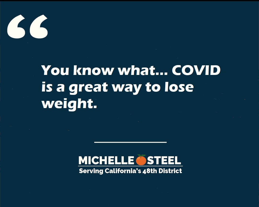 LarryTenney's tweet photo. You know what... #CA45 Rep Michelle Steel is intellectually bankrupt.
Here's some #ShitMichelleSays https://t.co/tGjw8yPmkA
