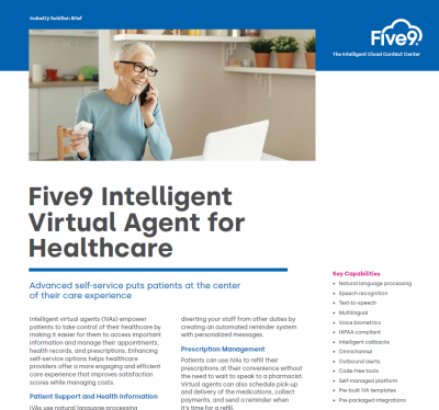 #IVAs and chatbots can help #healthcare institutions create the efficient & engaging experiences customers expect – all while increasing employee productivity and reducing costs. Read this industry solution brief to learn how #Five9 can help: spr.ly/6012MUtMj