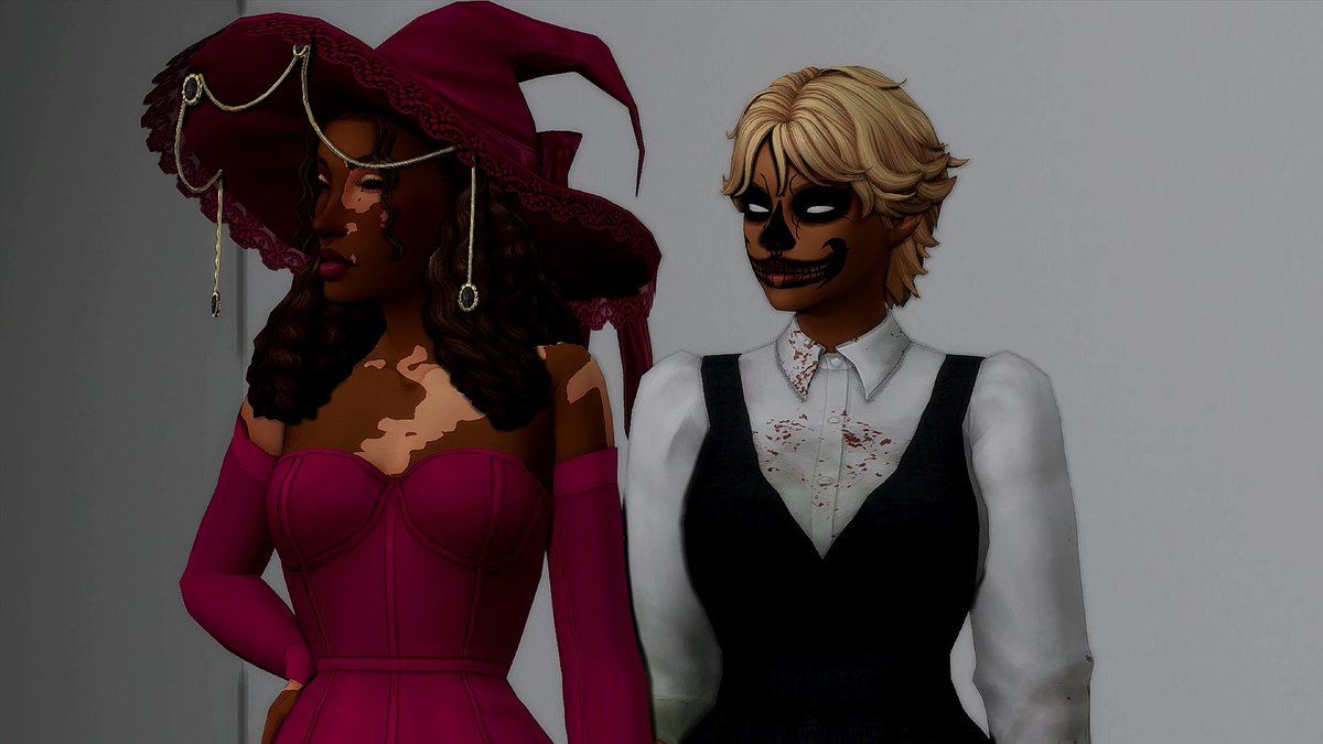 Just a witch &amp; her dead bestie 🧙🏾‍♀️☠️ #Simbrleen #SpookyDay #Sims4