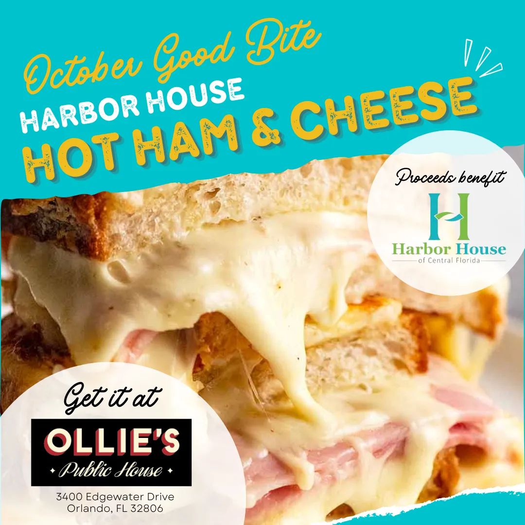 harborhousefl's tweet photo. Stop by Ollie's Public House and order the Harbor House Hot Ham & Cheese! Proceeds benefit Harbor House in October for Domestic Violence Awareness Month.
#DVAM #DVAM2022 #GoodBite https://t.co/c5sW8hYPt9