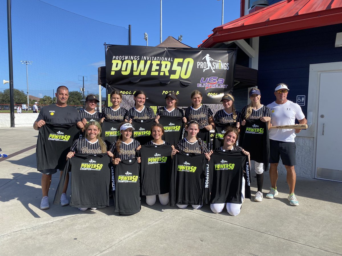 Congrats Vaughn Sports Academy for winning their ProSwings Power50 pool 💪🏼 <a href="/USSSAFastpitch/">USSSA Fastpitch</a>