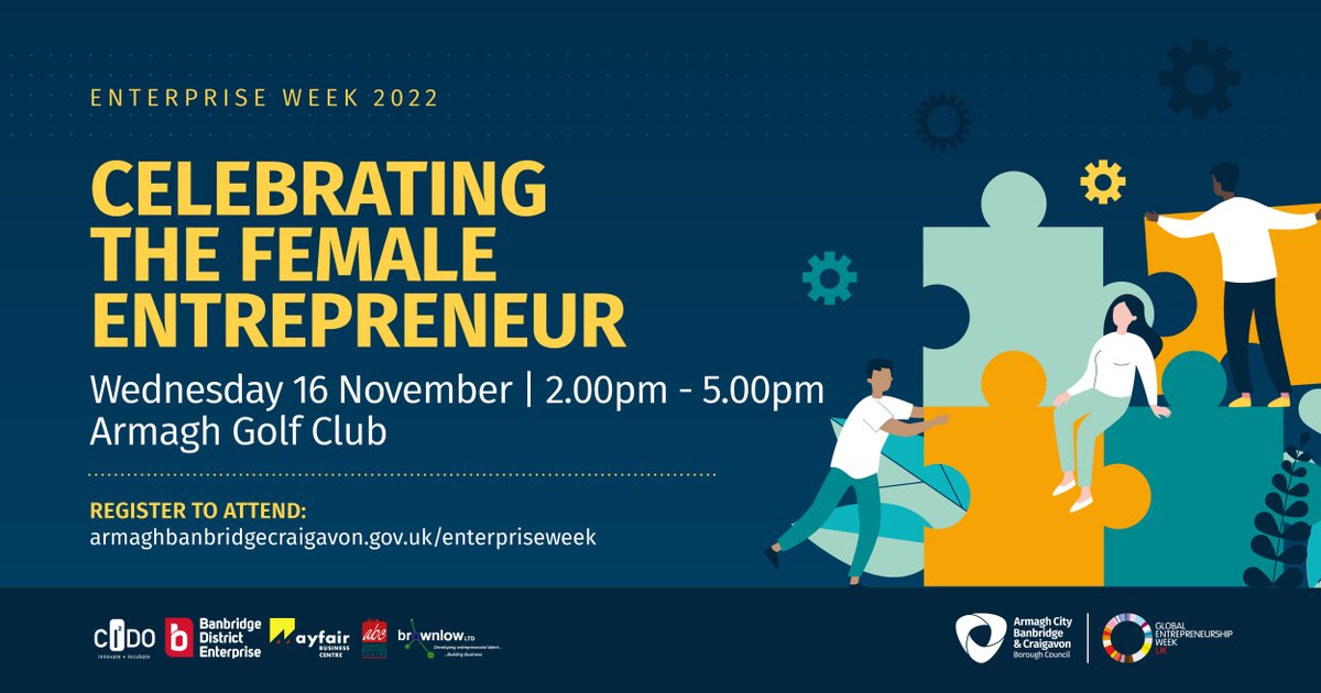 abcb_council's tweet photo. Join us on Wed 16 Nov this #EnterpriseWeek for our celebrating the female entrepreneur event at #Armagh golf club. Featuring #DiggMama #DigitalByEmma #TheLushLarder #FitHeadNI.

ℹ️ More info &amp; to book here https://t.co/6Fa7SEdRK9 https://t.co/t86TOpEG10