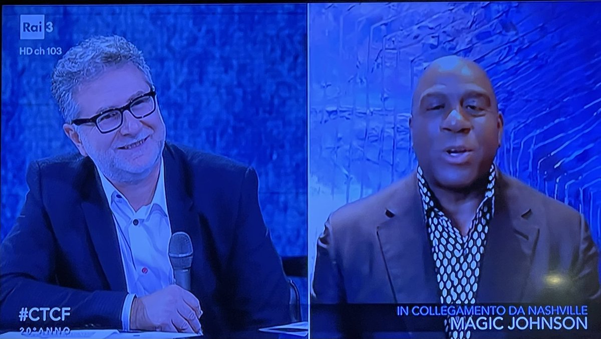 MAGIC 💛💜a #chetempochefa 
<a href="/chetempochefa/">Che Tempo Che Fa</a>