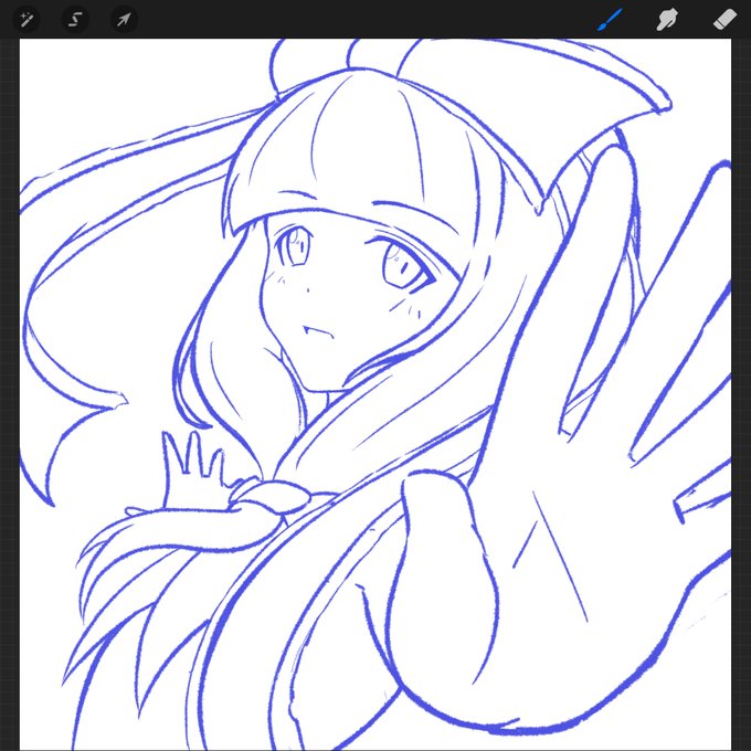 ラフ。

線画にする。 https://t.co/oYXZ9sjgto 