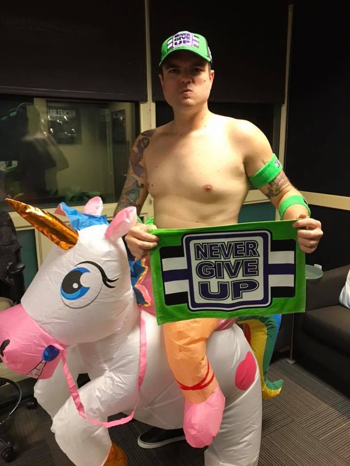 WHOtheFisJC's tweet photo. @WWE @JohnCena riding a unicorn!! https://t.co/X6vn3jTcIi