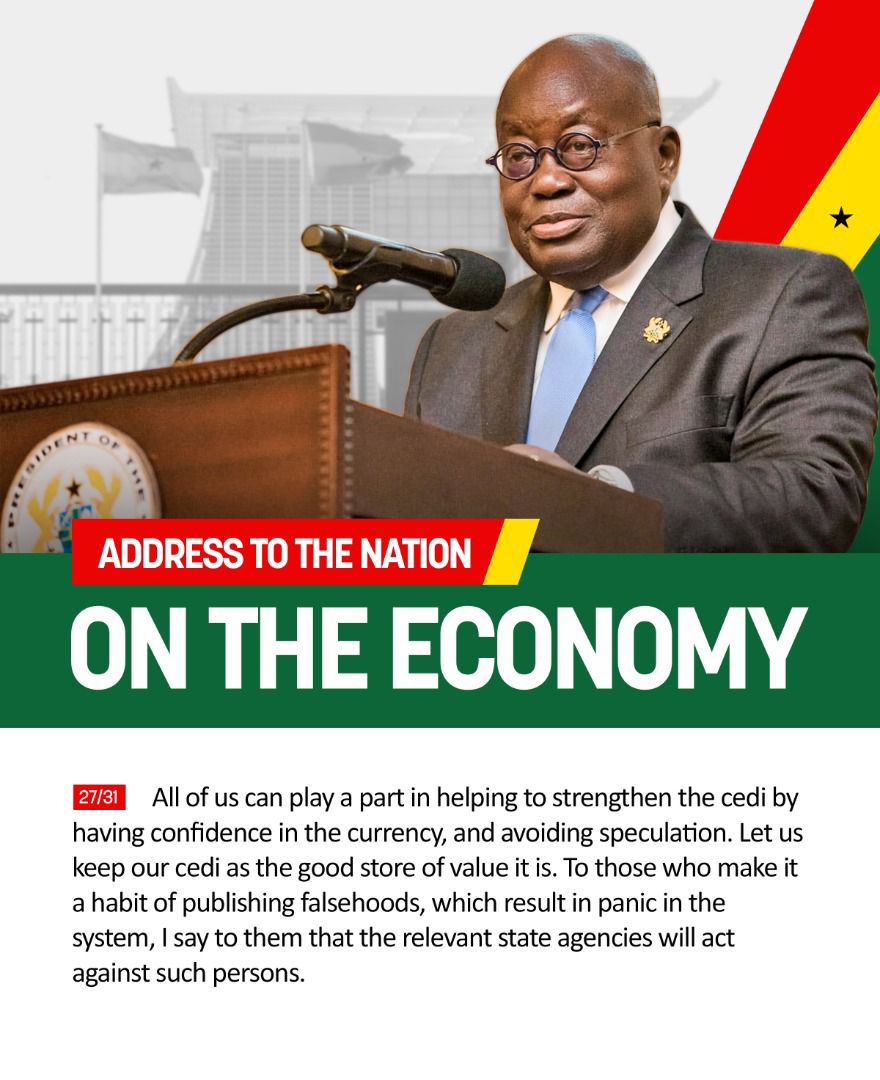 StephenNtim's tweet photo. Excerpts of President Akufo-Addo's address to the nation. https://t.co/xTgtTrNjKY