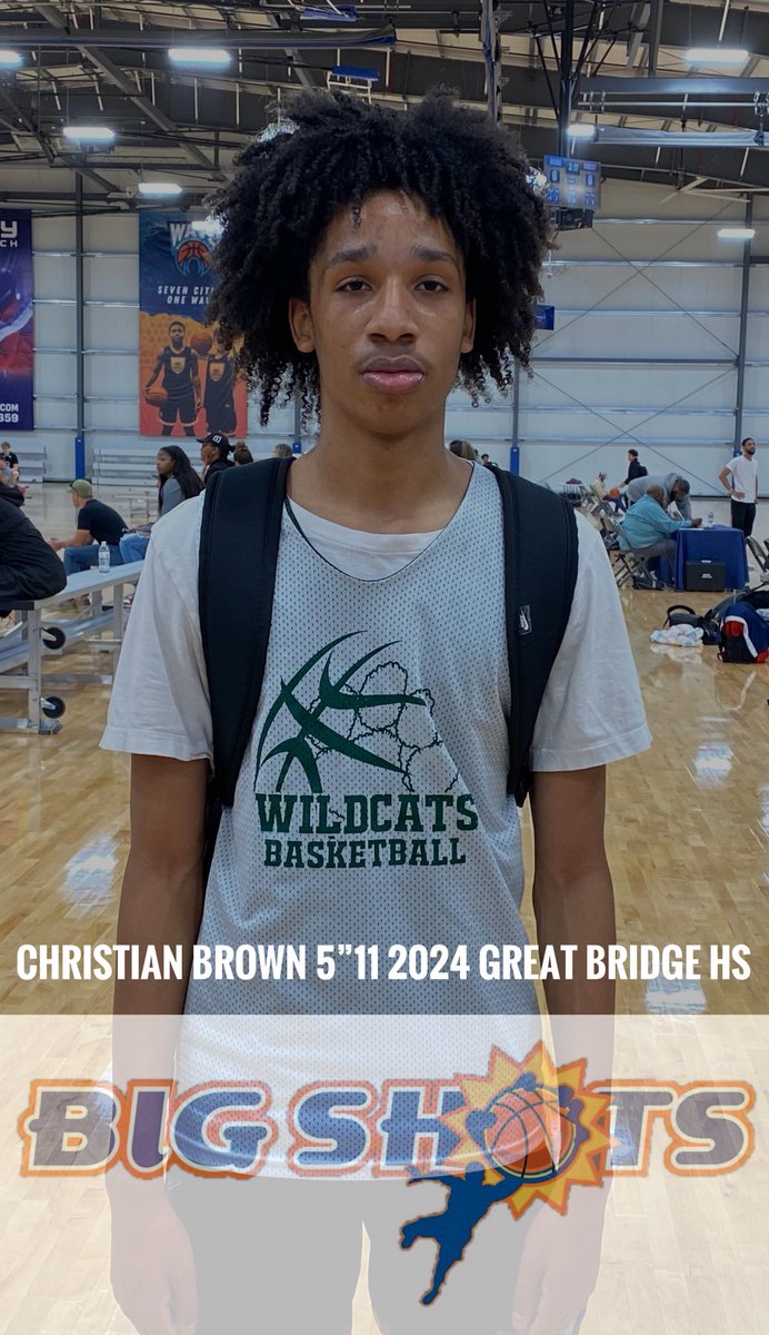 Big Shots Spotlight!  Great Bridge HS 5’11 2024 Christian Brown is one of the best shooters in the 757, sound mechanics, high release, deep range.  Moves w/o the ball nicely.  Gets to his spots off the bounce.  Pullup J automatic! ⁦<a href="/BigShotsToday/">Hit The BIG SH🏀TS</a>⁩ ⁦<a href="/BigShotsGlobal/">BIG SH🏀TS</a>⁩