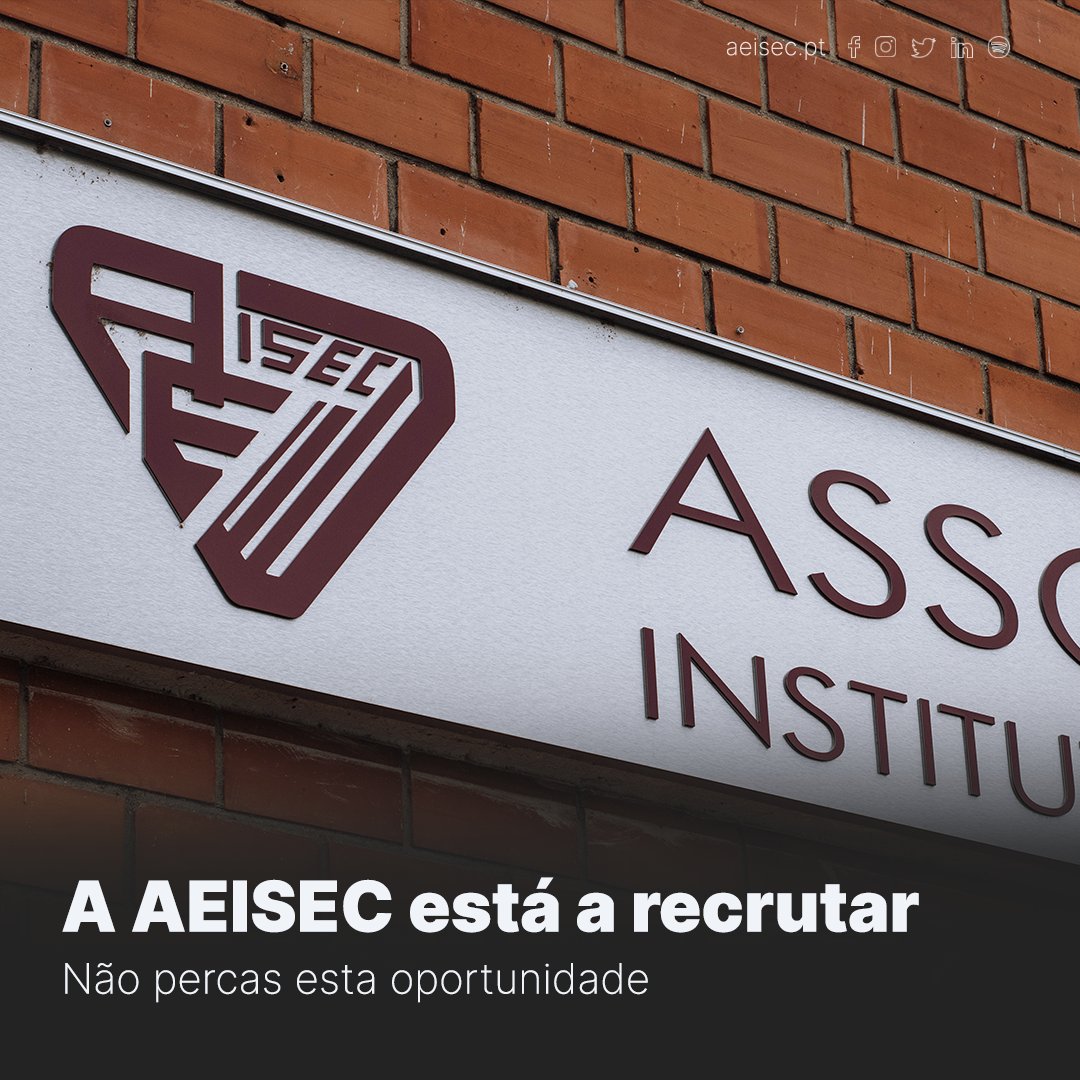 AEISEC's tweet photo. 📢 Recrutamento AEISEC

Se tens interesse em lutar pelos direitos dos estudantes do Ensino Superior e do ISEC, convidamos-te a fazer parte da nossa equipa.

Manda mensagem ou dirige-te à AE e fala connosco. https://t.co/1egJsIfdAp