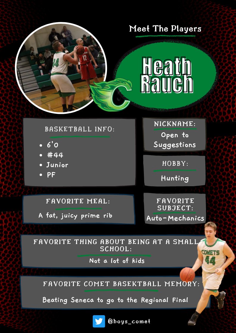 Here is our Junior forward Heath Rauch!