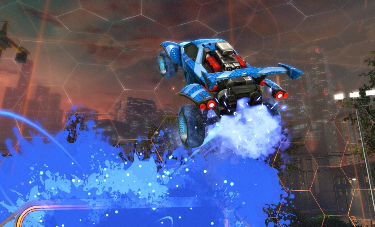 spiderdan1111's tweet photo. Brain Freeze! #FitCheckContest #RLFitCheck
@RocketLeague
Body: Octane
Decal: Tyger
Colors: D6 Outer World, A10 Metallic
Wheels: Brainfreeze
Boost: Cobalt Diecast Spark
Trail: Cobalt Sparklet
Goal Explosion: Cobalt Spatial Rift https://t.co/HKilopEKMa
