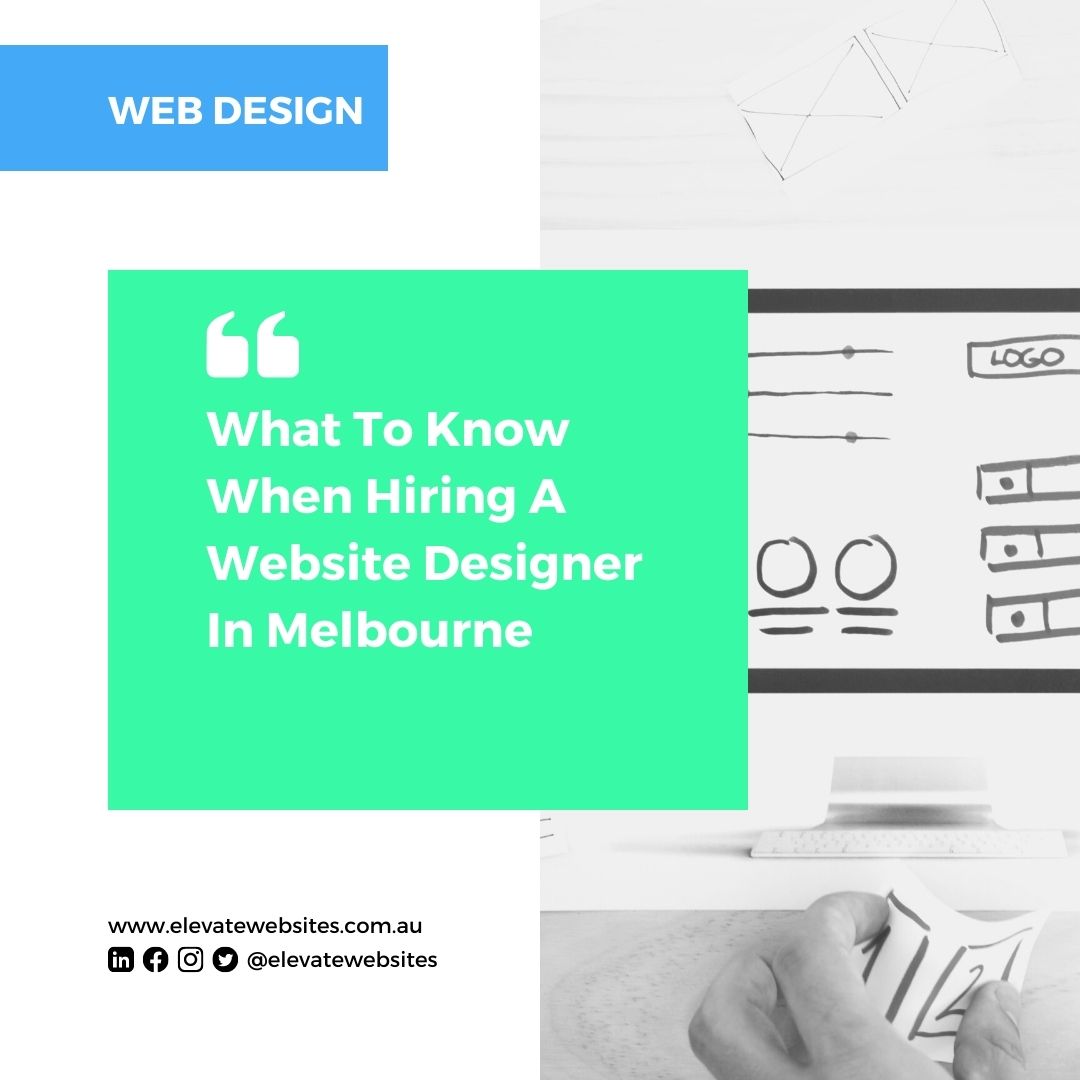 ElevateWebsites's tweet image. If you’re in the market for a new website (or to redesign an existing one), it’s important to know what to look for when hiring a website designer in Melbourne. Find out more here: elevatewebsites.com.au/what-to-know-w…  

#webdesignmelbourne #melbournedigitalagency